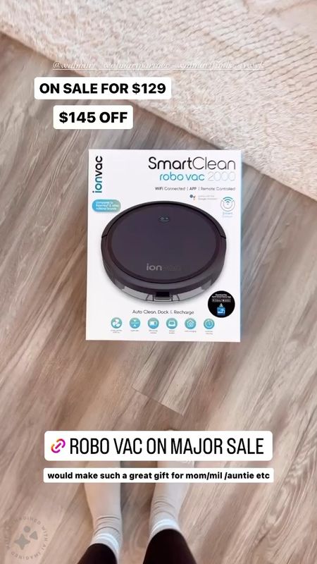 Robo vacuum from Walmart! One of the best prices I’ve seen for a robot vacuum! Run to my latest reel on IG and comment if you would want this and maybe Santa will gift it to you 😉

#LTKhome #LTKGiftGuide #LTKHoliday