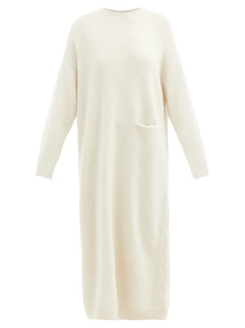 Lauren Manoogian - Slip-pocket Alpaca-blend Sweater Dress - Womens - White | Matches (US)
