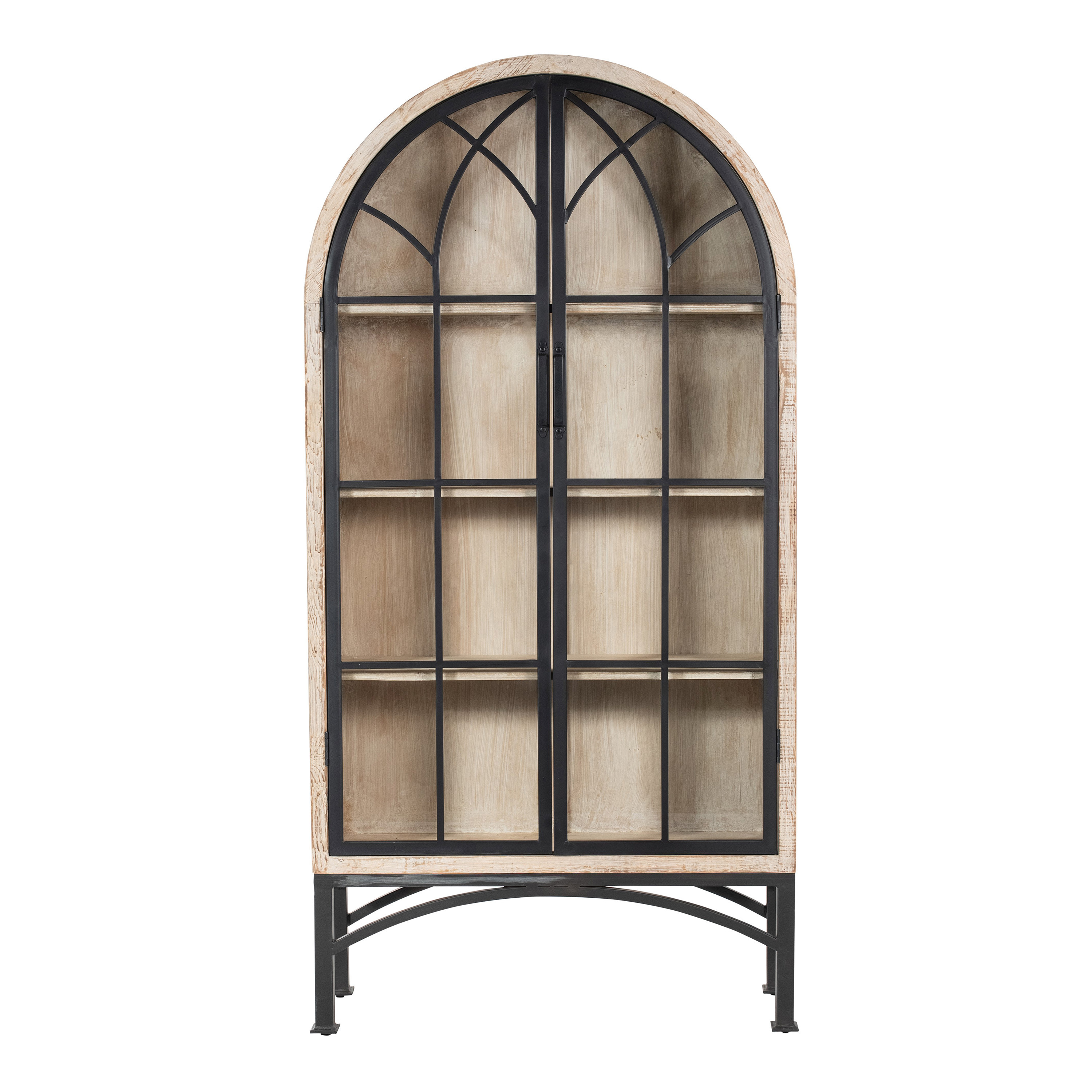 Astle Reclaimed Wood And Iron Display Cabinet - World Market | World Market
