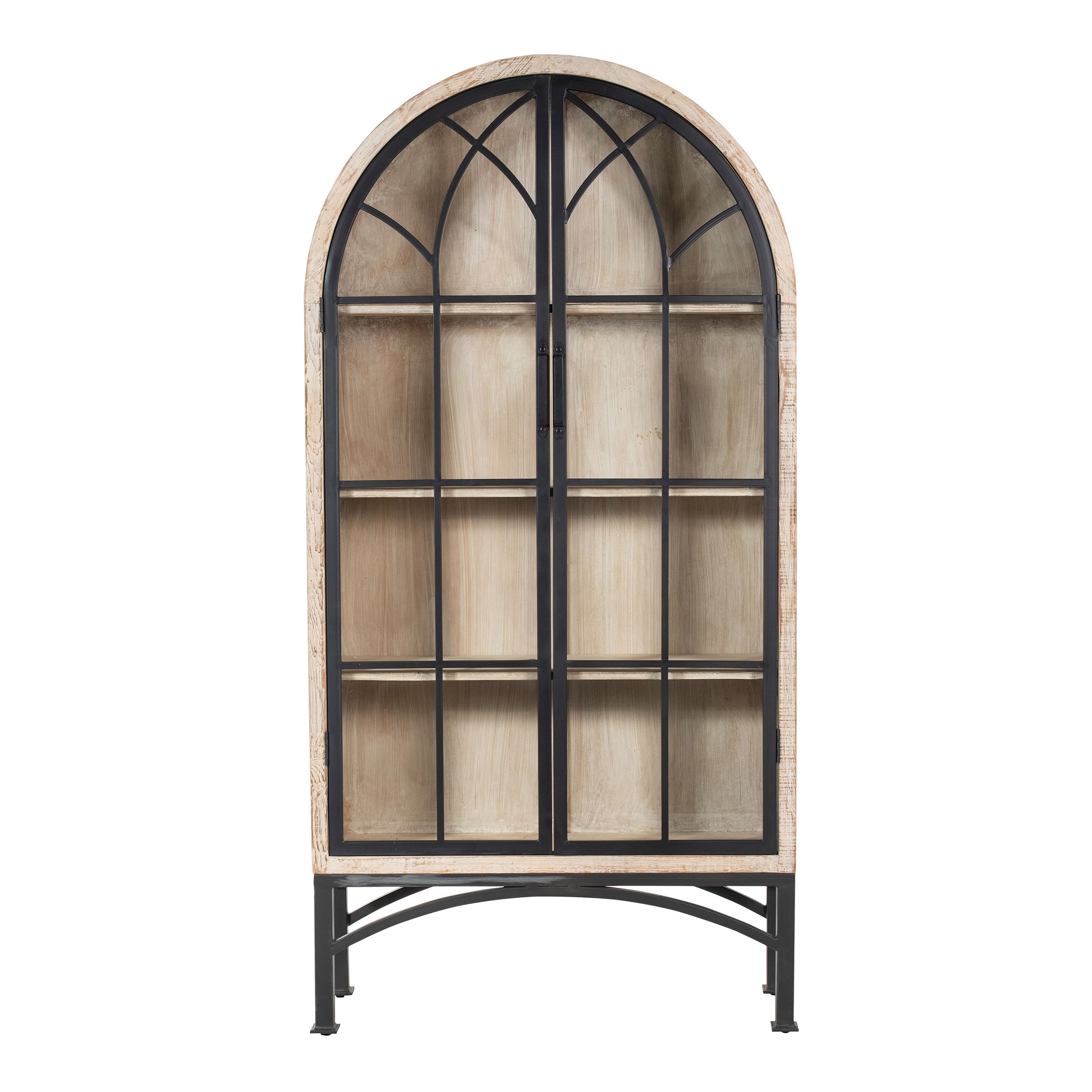 Astle Reclaimed Wood And Iron Display Cabinet | World Market