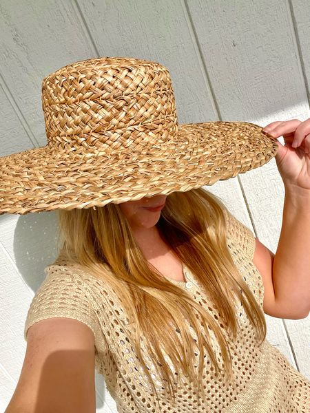 Beach hat and beach cover up 🌅

Crochet swimsuit coverup, wicker hat, vacation outfit 👒

#LTKswim #LTKtravel