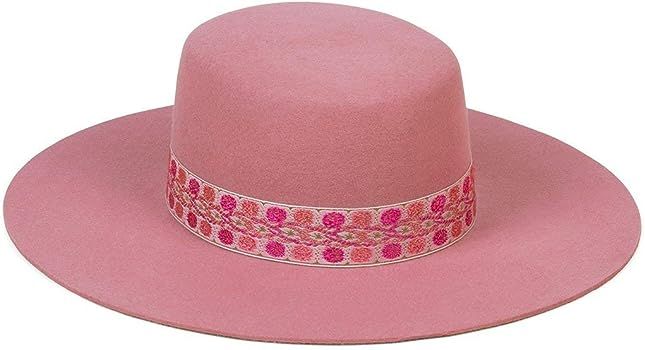 Women's Sierra Rose Wide-Brimmed Wool Boater Hat | Amazon (US)