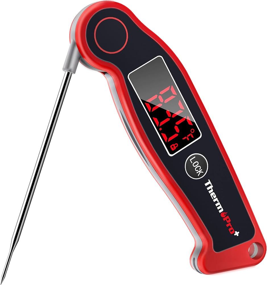 ThermoPro TP19 Waterproof Digital Meat Thermometer for Grilling with Ambidextrous Backlit & Therm... | Amazon (US)