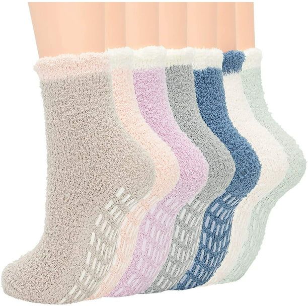 Zando Womens Fuzzy Socks Winter Slipper Socks Non-Slip Grip Socks Warm Fleece Socks Non Skid Sock... | Walmart (US)