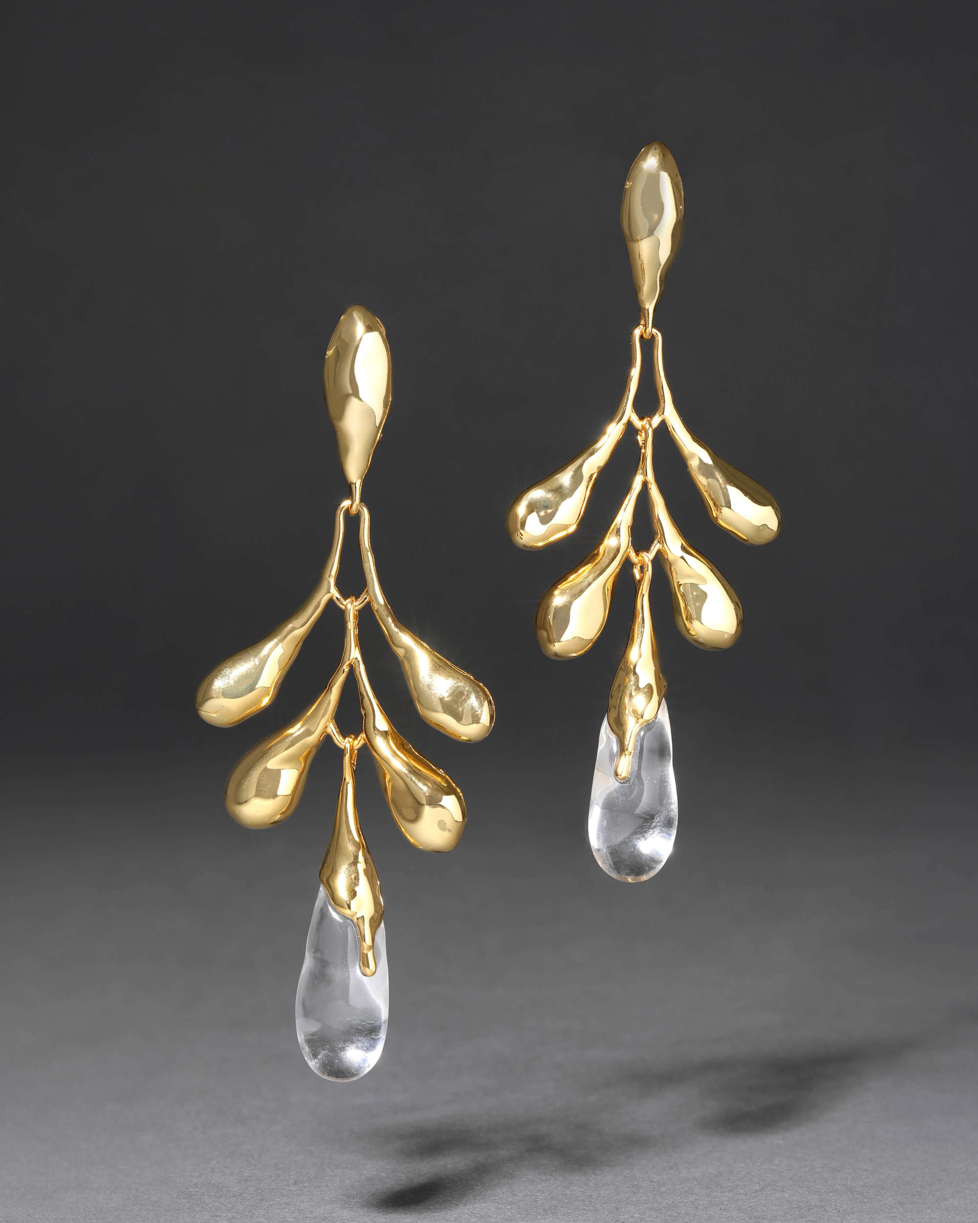 Clear Liquid Lucite Sapling Earrings | Clear Sapling Earrings | Alexis Bittar