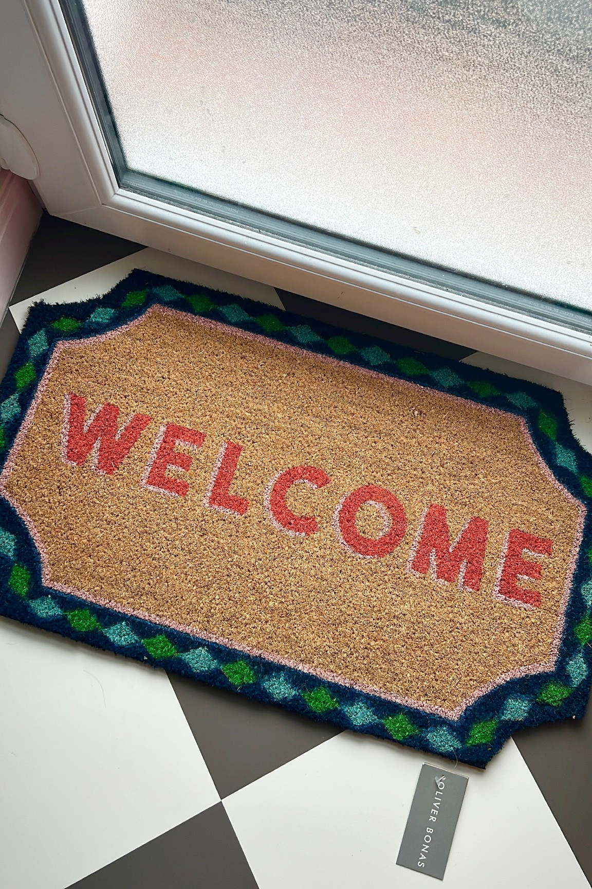 Hey! Glitter Blue Doormat Medium curated on LTK