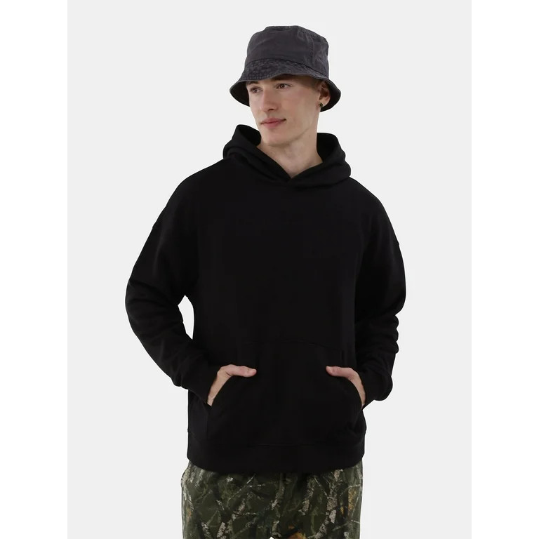 No Boundaries All Gender Oversized Soft Fleece Hoodie with Long Sleeves, Men's Sizes XS-5XL | Walmart (US)