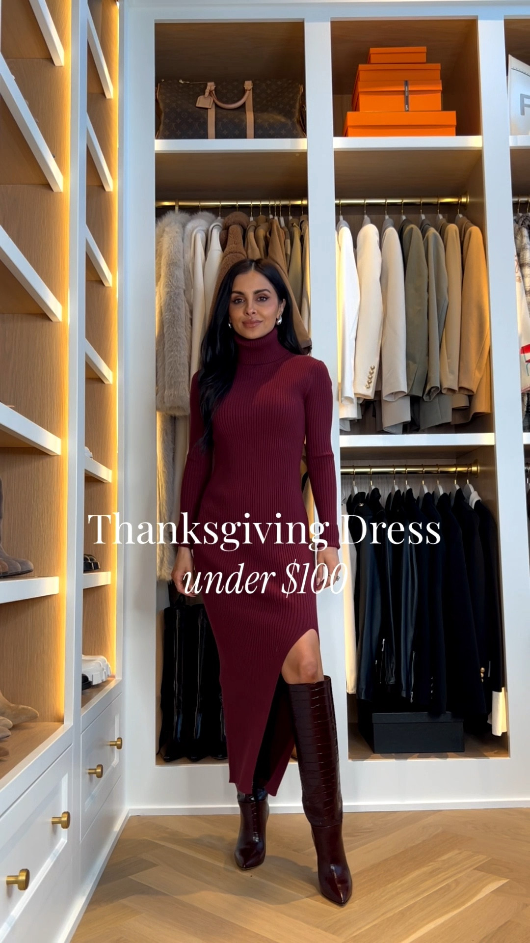 Thanksgiving outfit idea under $100 from Nordstrom
Nordstrom knit turtleneck sweater dress wearing an XS - under $100!
Burgundy bomber jacket wearing an XS
Paris Texas boots run TTS
Zara jacket with scarf 
Schutz boots run TTS


#LTKFindsUnder100 #LTKSeasonal #LTKHoliday