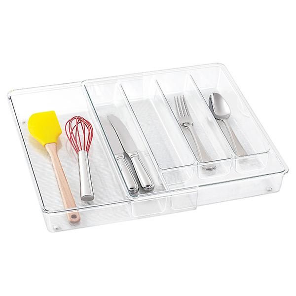 iDesign Linus Expandable Cutlery Organizer | The Container Store