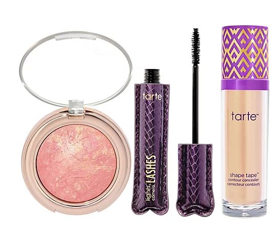 tarte Shape Tape Supersize Concealer with Glow Blush & LCL Mascara | QVC