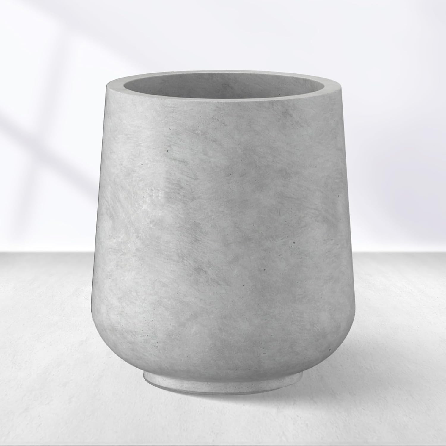 Kante Pale Gray Concrete Planter 13" Dia All-Weather Round Accent Pot | Amazon (US)
