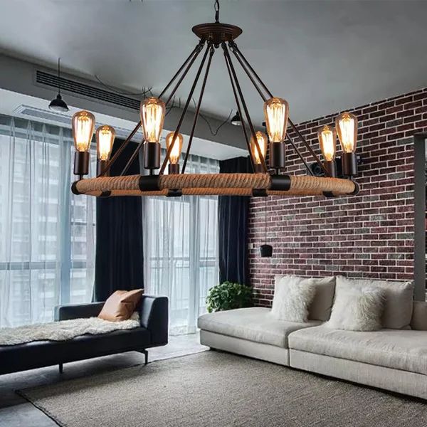 Ingrid 8 - Light Wagon Wheel Chandelier | Wayfair North America