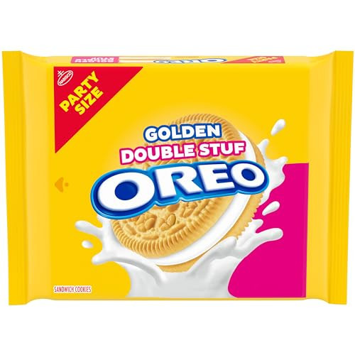 OREO Double Stuf Golden Sandwich Cookies, Party Size, 24.95 oz | Amazon (US)
