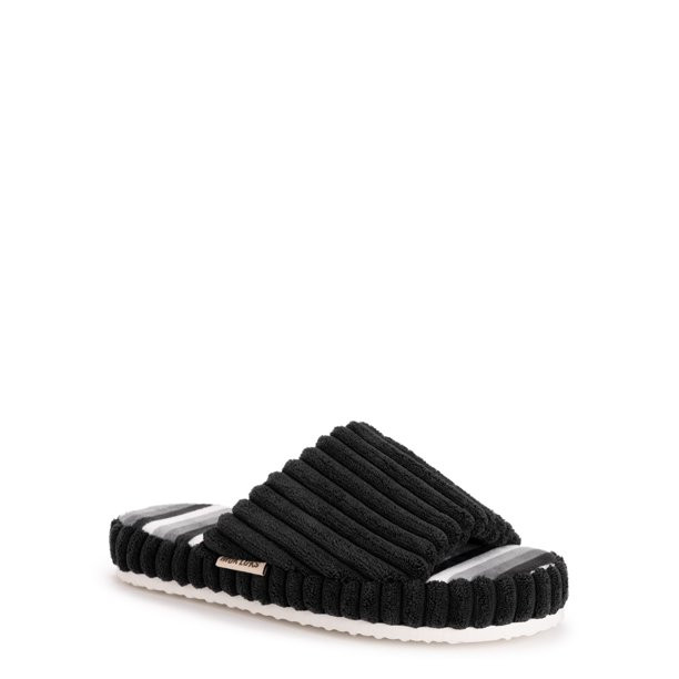 MUK LUKS Women's Ribbed Terry Pool Slide Scuff Slipper | Walmart (US)