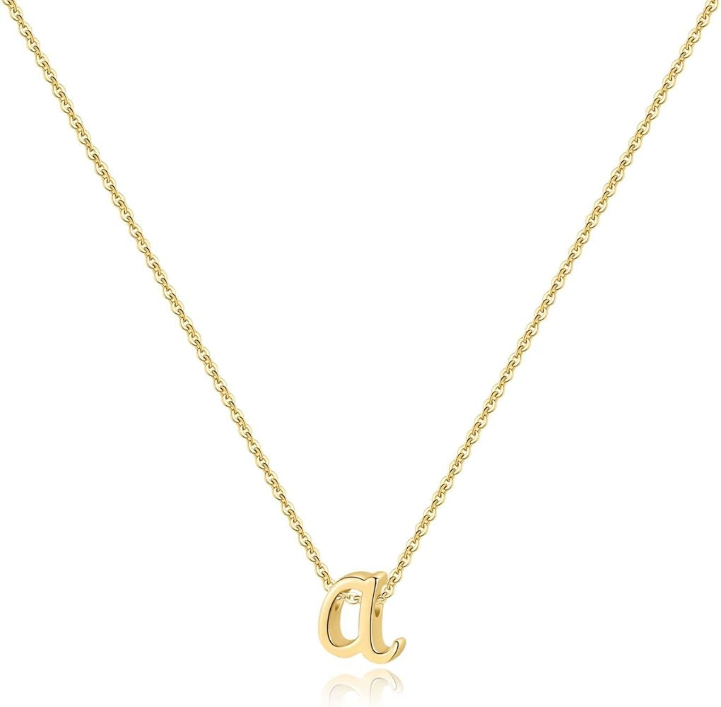 Memorjew 925 Sterling Silver Initial Necklace for Women Girls, Dainty Hypoallergenic Cursive Init... | Amazon (US)