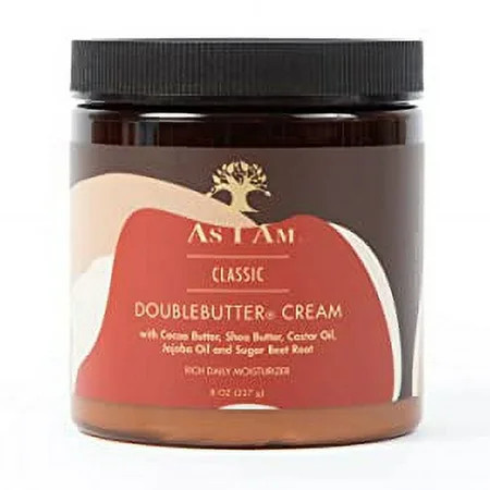 As I Am Double Butter Cream - 8 Ounce - Rich Daily Moisturizer - Soft and Shiny Curls and Coils - Repairs Split Ends - Strengthens Hair - Enriched with Pro-Vitamin B5 | Walmart (US)