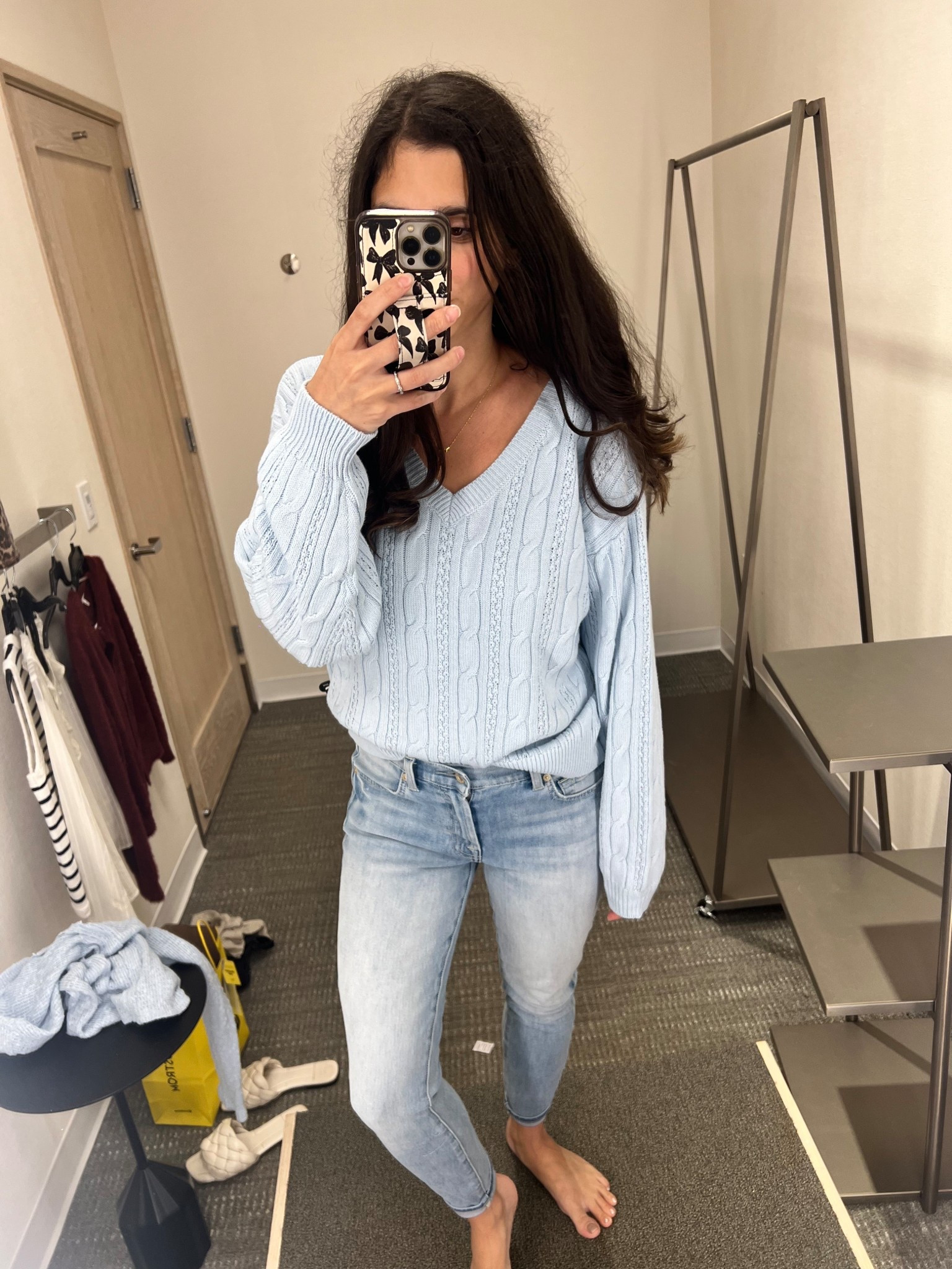 My fav sweater from the sale only $39 with the cutest bow 

#LTKSeasonal #LTKFindsUnder50 #LTKSaleAlert