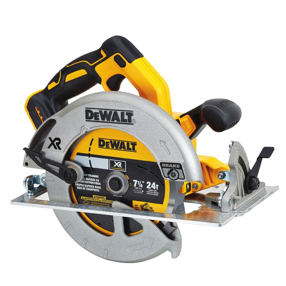 DEWALT 20-Volt MAX Lithium-Ion Cordless Brushless 7-1/4 in. Circular Saw with Brake (Tool-Only)-D... | The Home Depot
