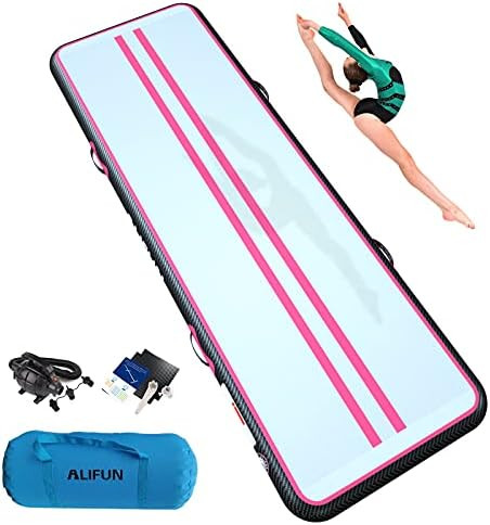 ALIFUN Inflatable Gymnastics Tumbling Track Air Mat 6.6 ft 10ft 13ft 16ft 20ft Tumble Track Thick... | Amazon (US)