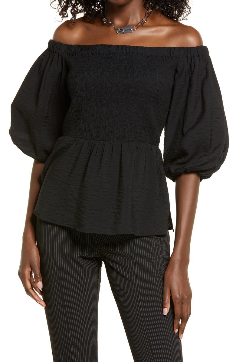 Smocked Puff Sleeve Top | Nordstrom