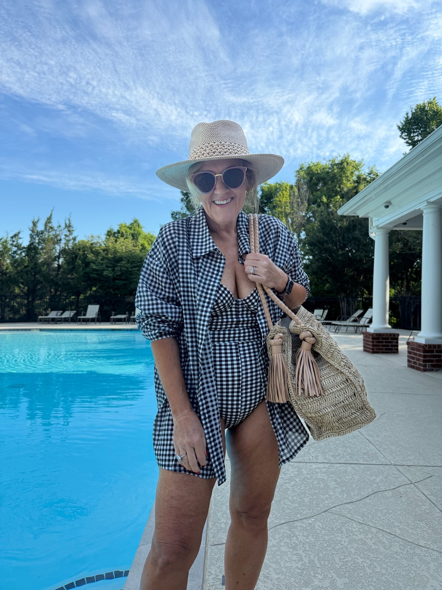 40% off sitewide! I sized up to a large in the coverup which gives quite a lot of room prob not necessary. Suit I sized up to a 10.

#LTKOver40 #LTKSwim #LTKMidsize
