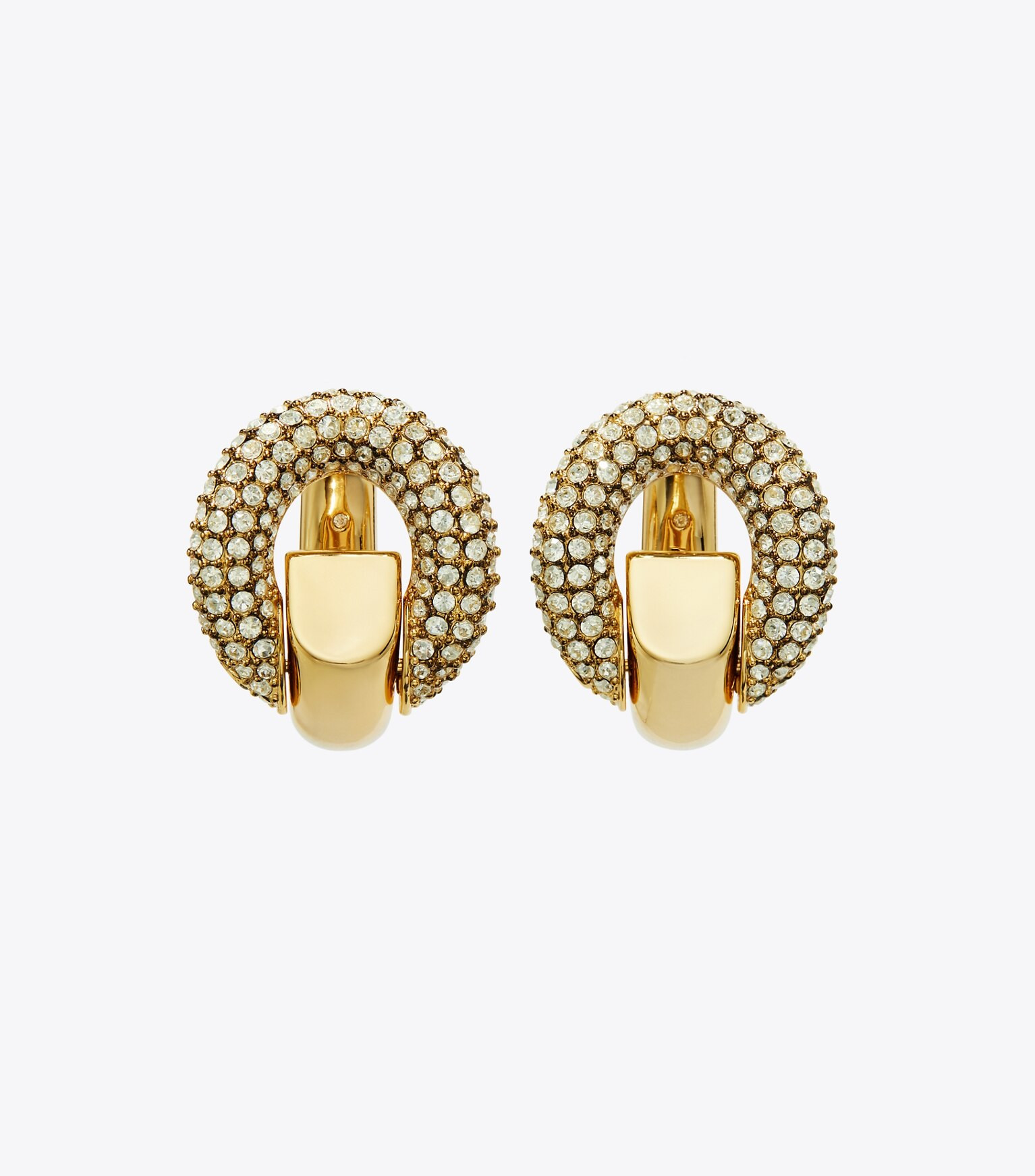 PIERCED PAVÉ HOOP EARRINGS | Tory Burch (US)