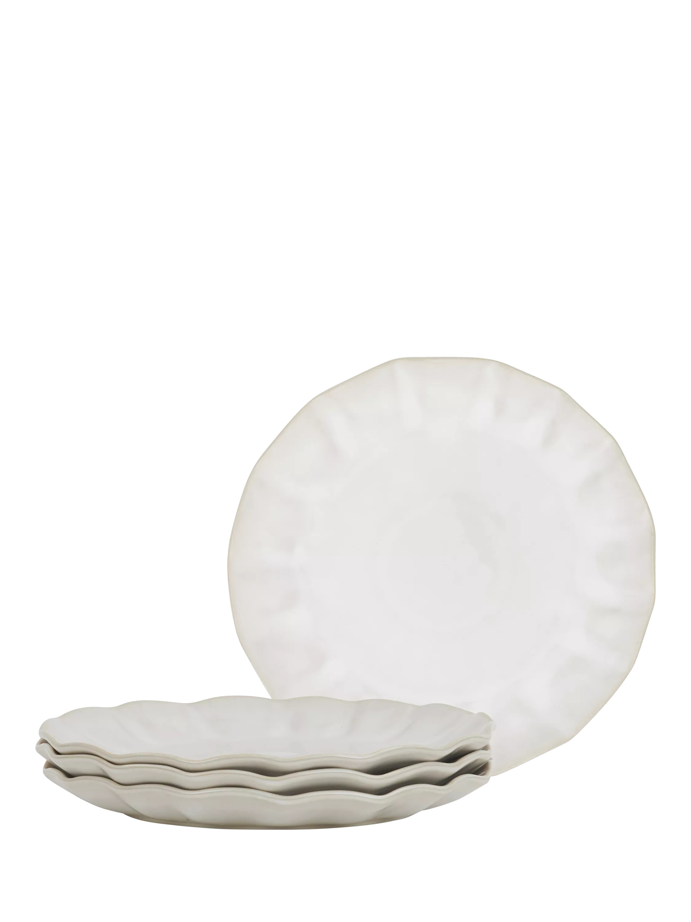 Sennen Stoneware Dinner Plate, 28cm, White | John Lewis (UK)
