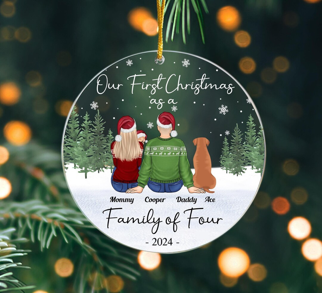 First Christmas as A Family of Four Ornament, Personalized Babys First Christmas Ornament, Custom... | Etsy (US)