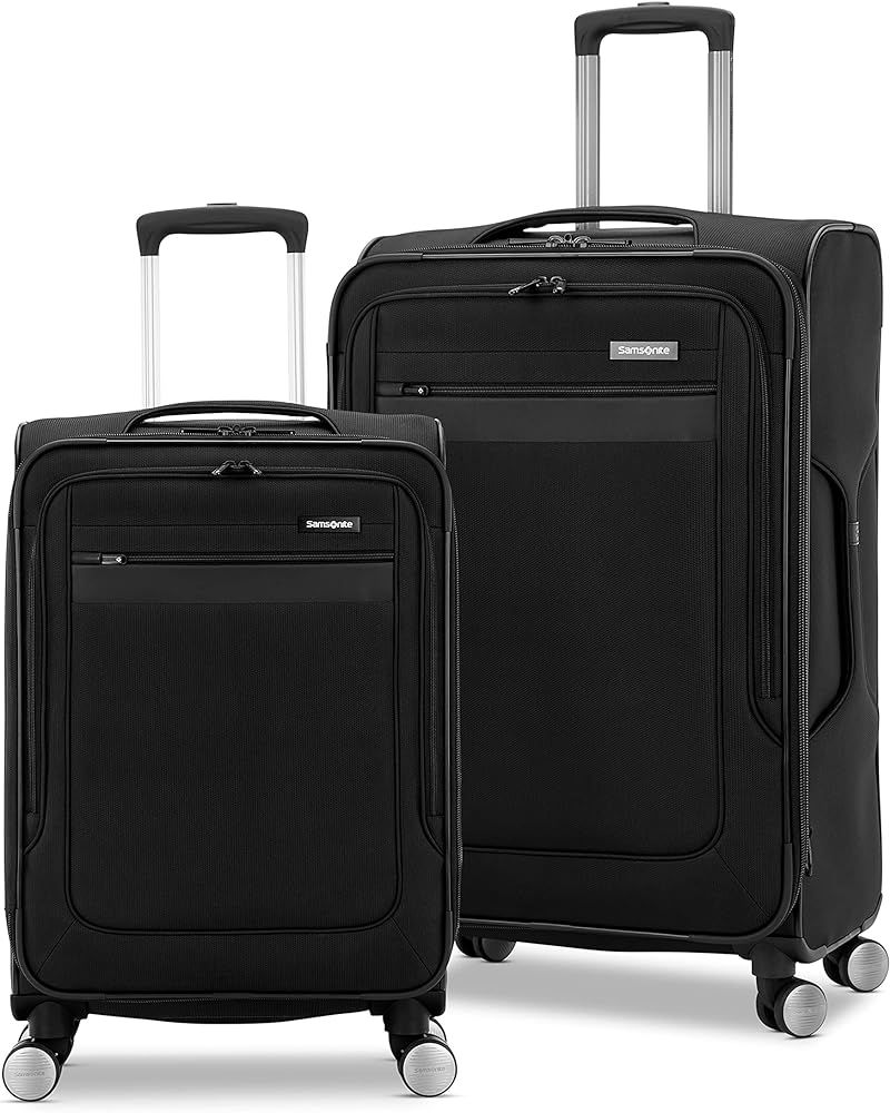 Samsonite Ascella 3.0 Softside Expandable Luggage with Spinners | Black | 2PC SET (Carry-on/Mediu... | Amazon (US)