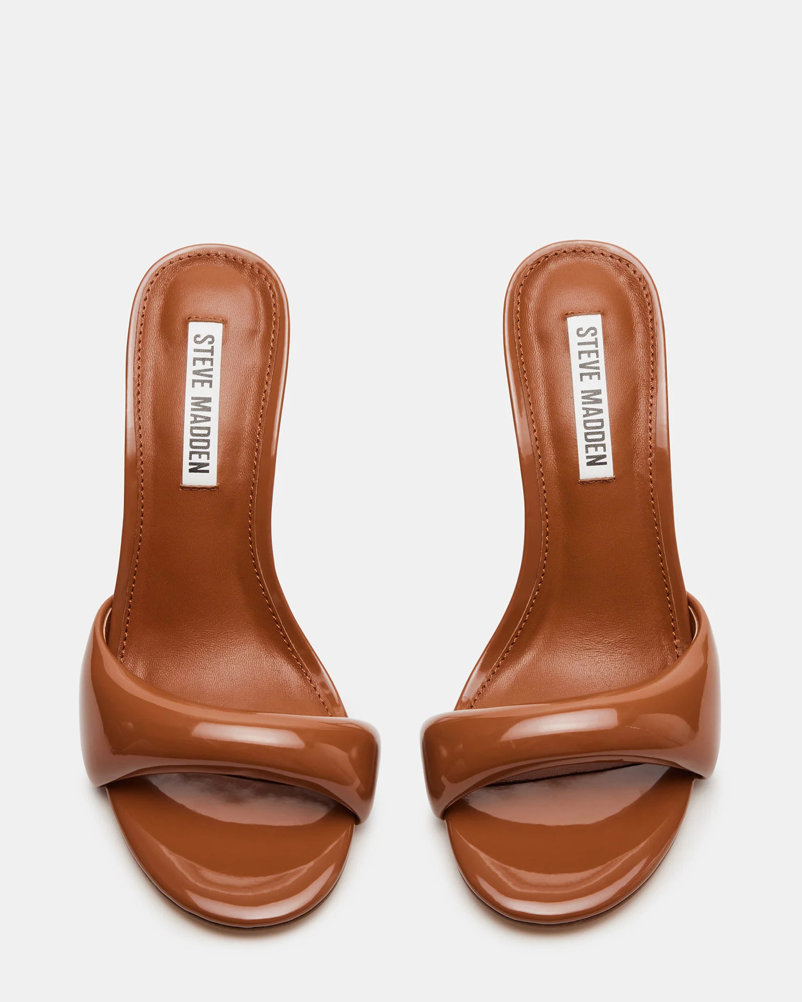 KIERAN Camel Patent Mule Heel | Women's Heels | Steve Madden (US)