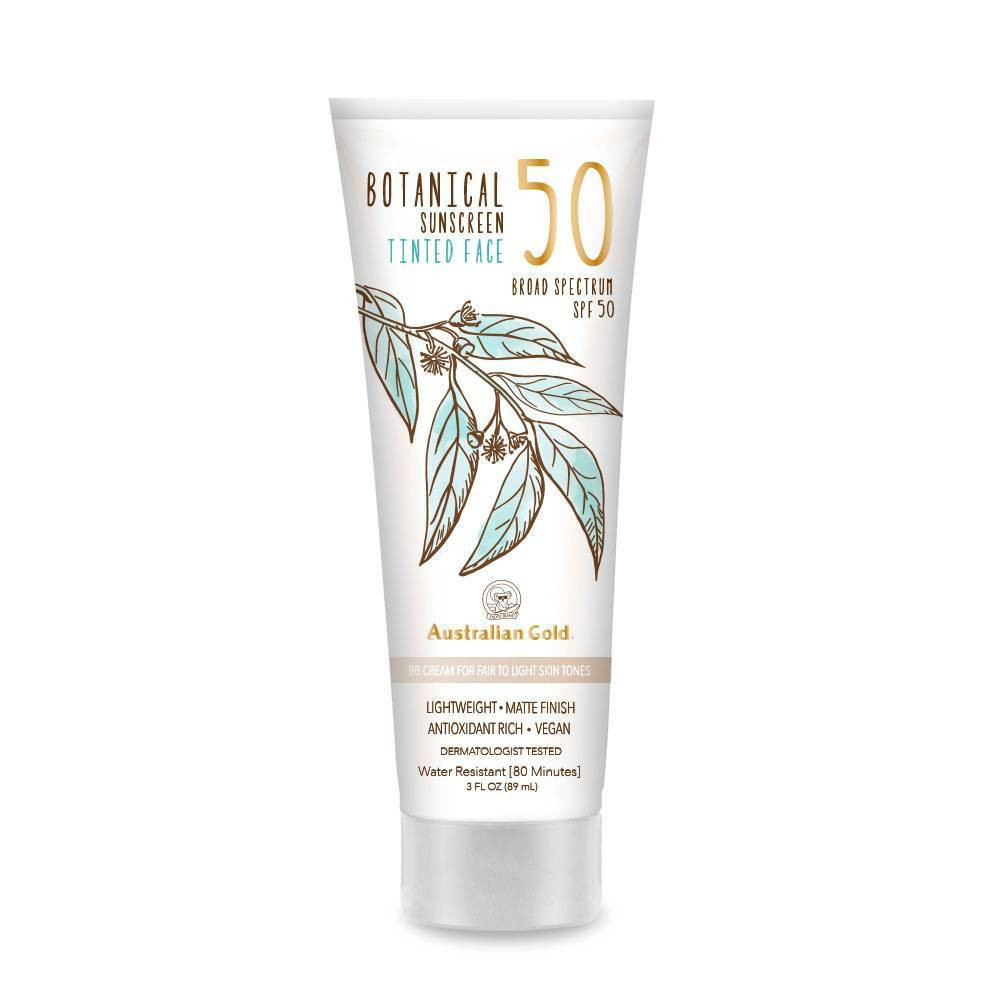 Australian Gold Botanical Tinted Face Sunscreen Lotion - Fair To Light - SPF 50 - 3 fl oz | Target
