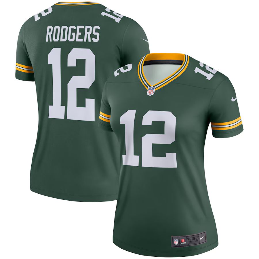 Aaron Rodgers Green Bay Packers Nike Women's Legend Jersey - Green | Fanatics