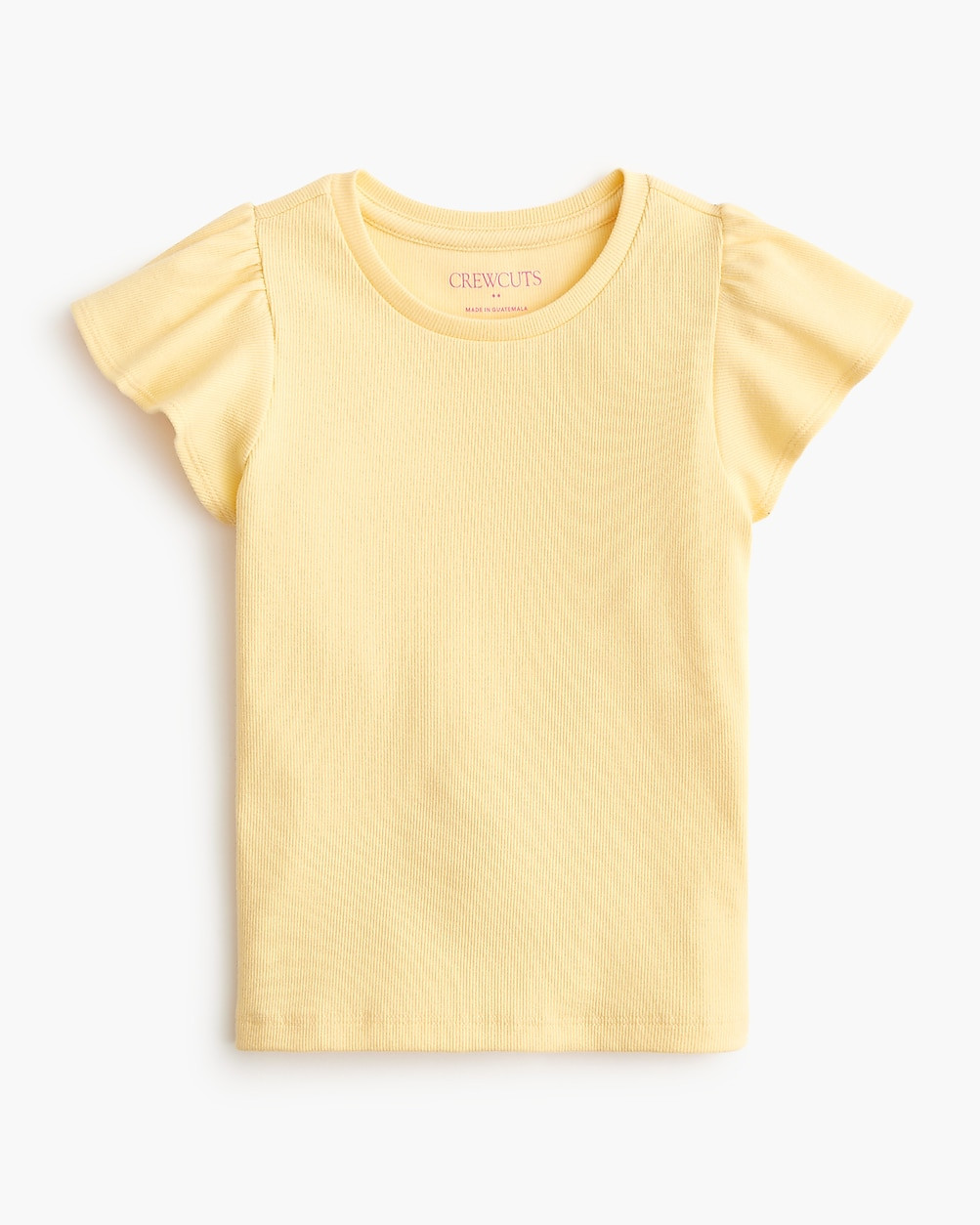 Girls' ribbed flutter-sleeve tee | J.Crew Factory