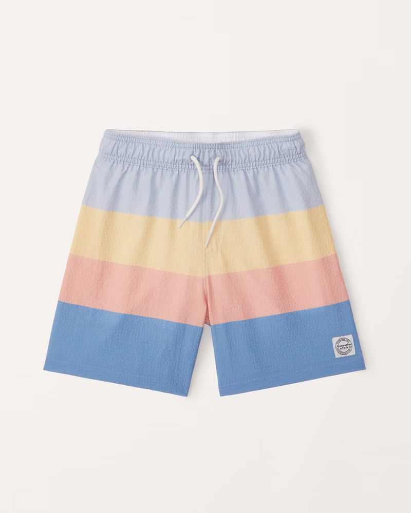 boys seersucker swim trunks | boys swimwear | Abercrombie.com | Abercrombie & Fitch (US)