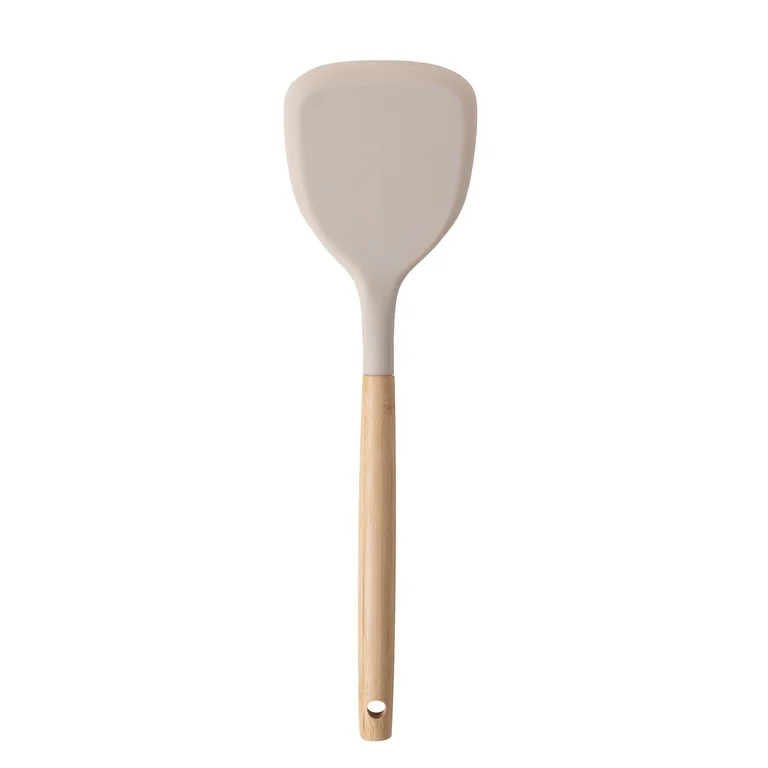 Mainstays 12.6" Silicone Solid Kitchen Turner with Bamboo Handle | Walmart (US)