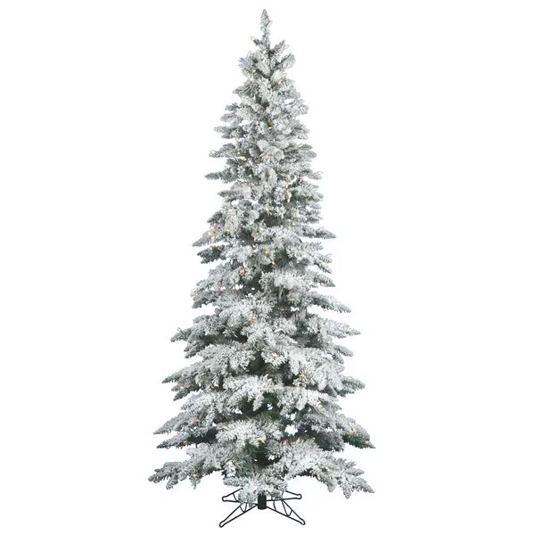 Flocked Utica Fir Slim Artificial Christmas Tree | Wayfair North America