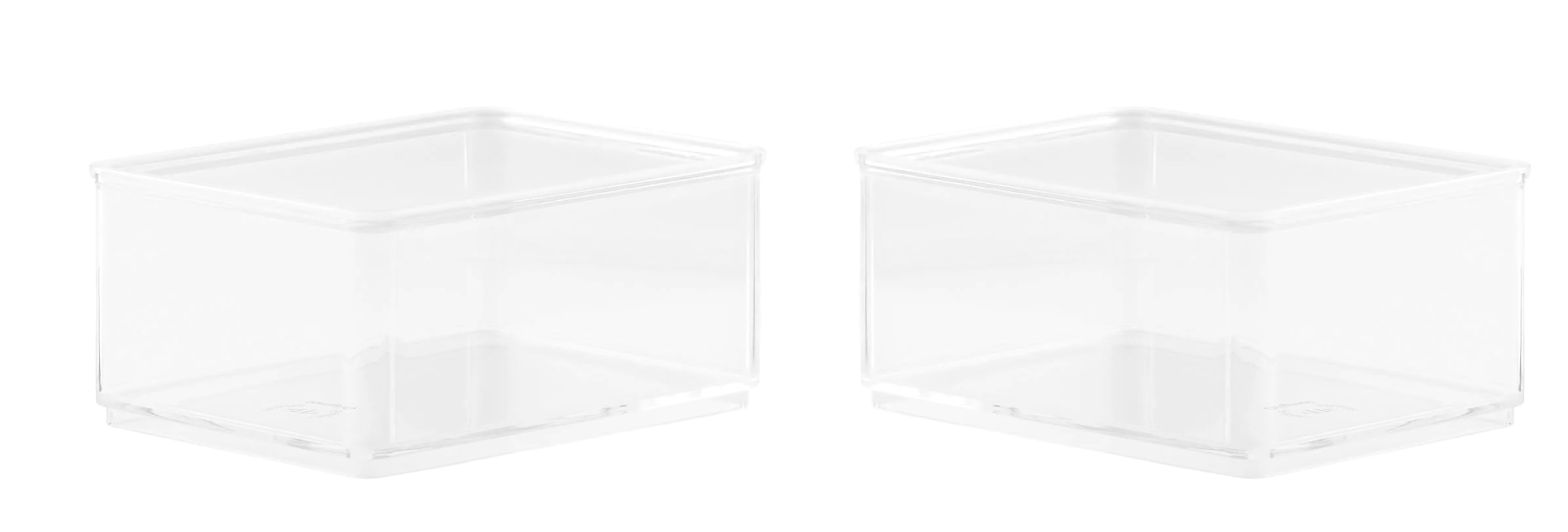 The Home Edit Medium Clear Storage Bin Organizer Insert, 2 Piece, 6.24" x 2.95" x 4.68" | Walmart (US)