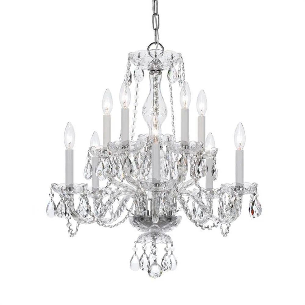 Crystorama Traditional Crystal 10 -Light Polished Chrome Crystal Metal Chandelier one_size | 5080-CH-CL-MWP | Lowe's