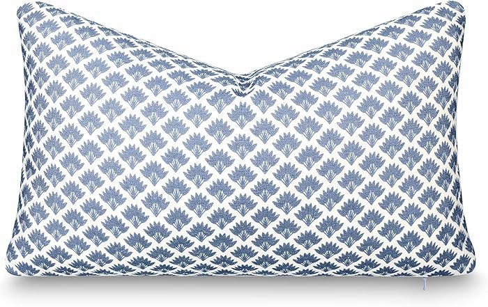 California Casual Coastal Indoor Outdoor Lumbar Pillow Cover, 12"x20" Water Repellent for Patio, ... | Amazon (US)