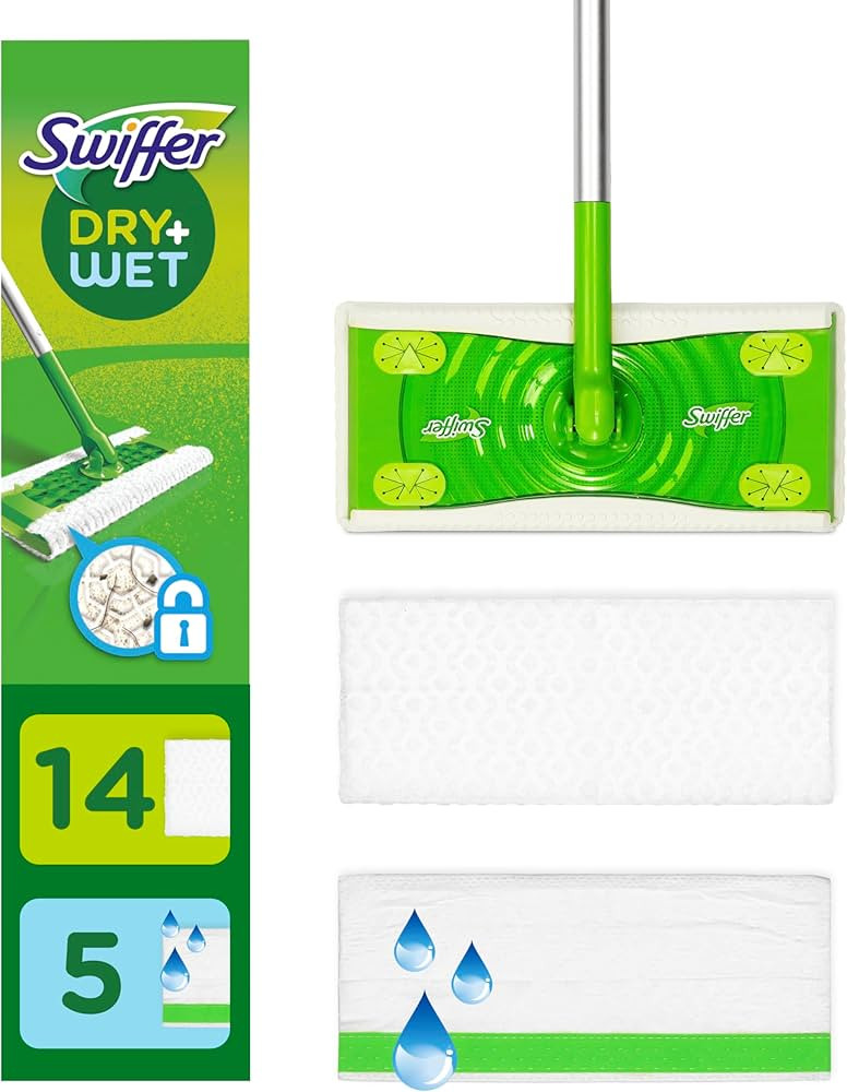 Swiffer Sweeper 2-in-1 Dry + Wet Floor Mopping and Sweeping Kit, Multi-Surface Kit for Floor Clea... | Amazon (US)