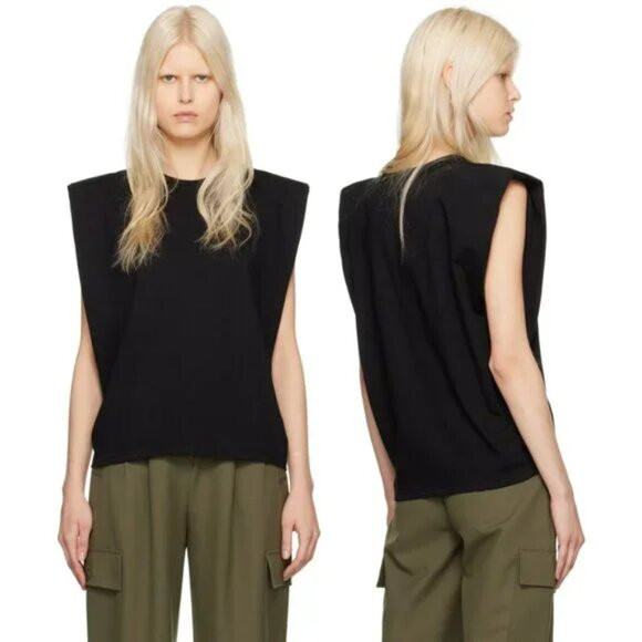 The Frankie Shop Eva Padded Shoulder Muscle T-Shirt | Poshmark