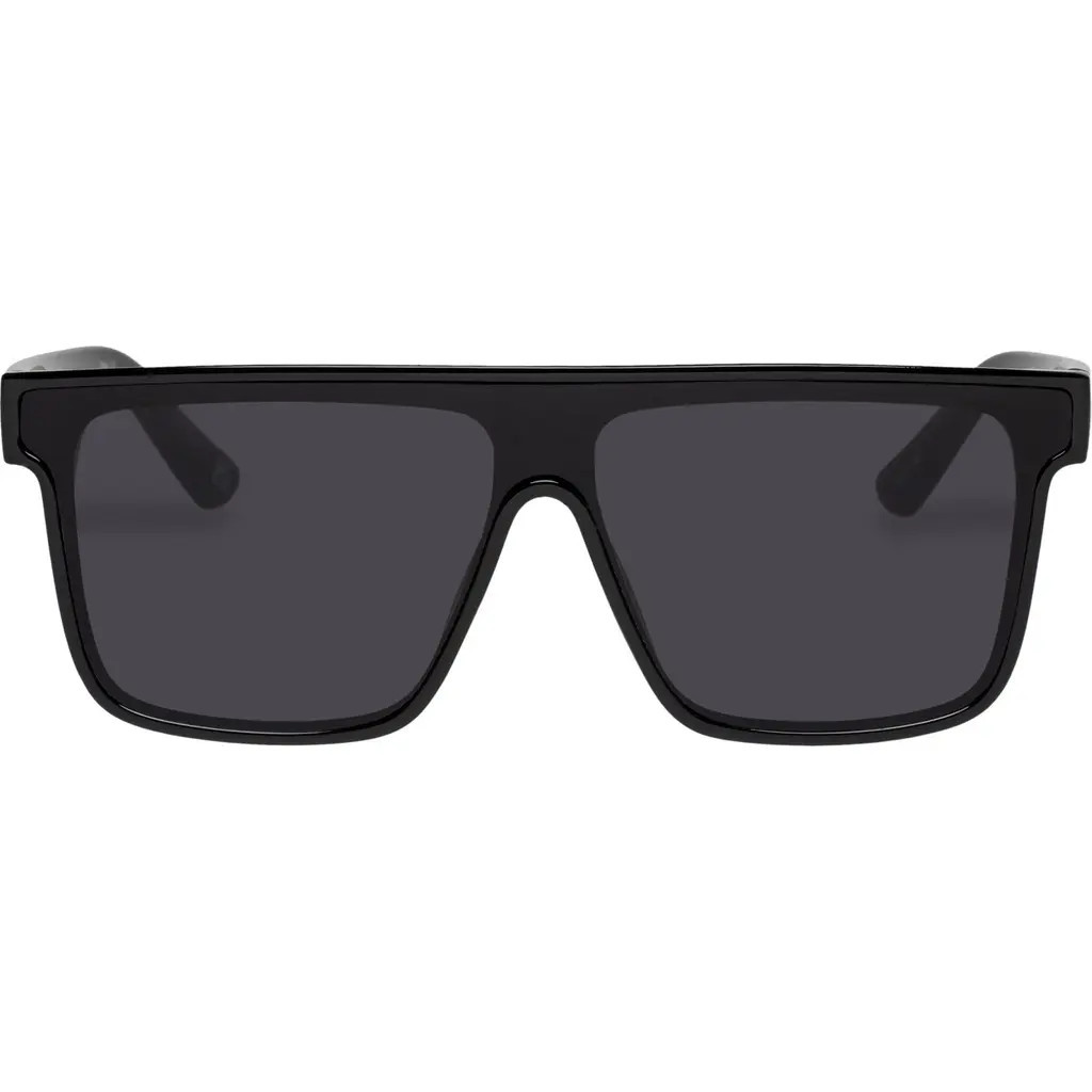 AIRE Ara 142mm Shield Sunglasses in Shiny Black at Nordstrom | Nordstrom