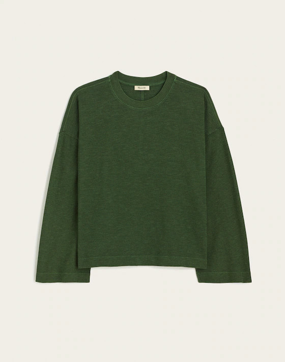 Easy Crewneck Long-Sleeve Tee in Sunday Slub | Madewell