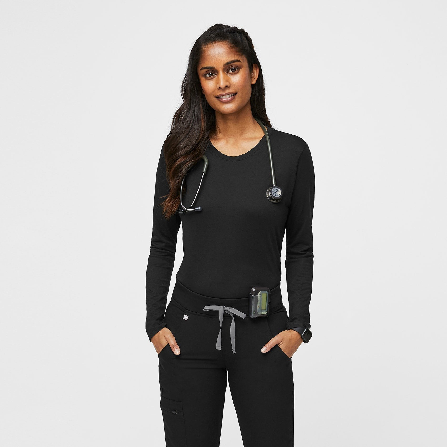 Women’s Supersoft Longsleeve Underscrub - Black · FIGS | FIGS