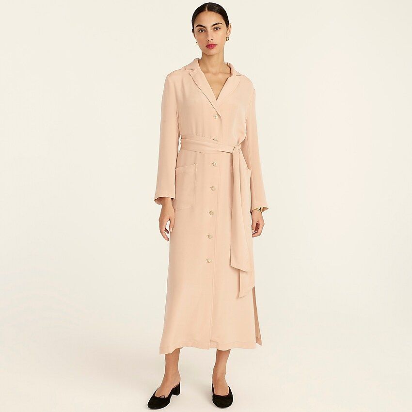 Limited-edition silk trench dress | J.Crew US