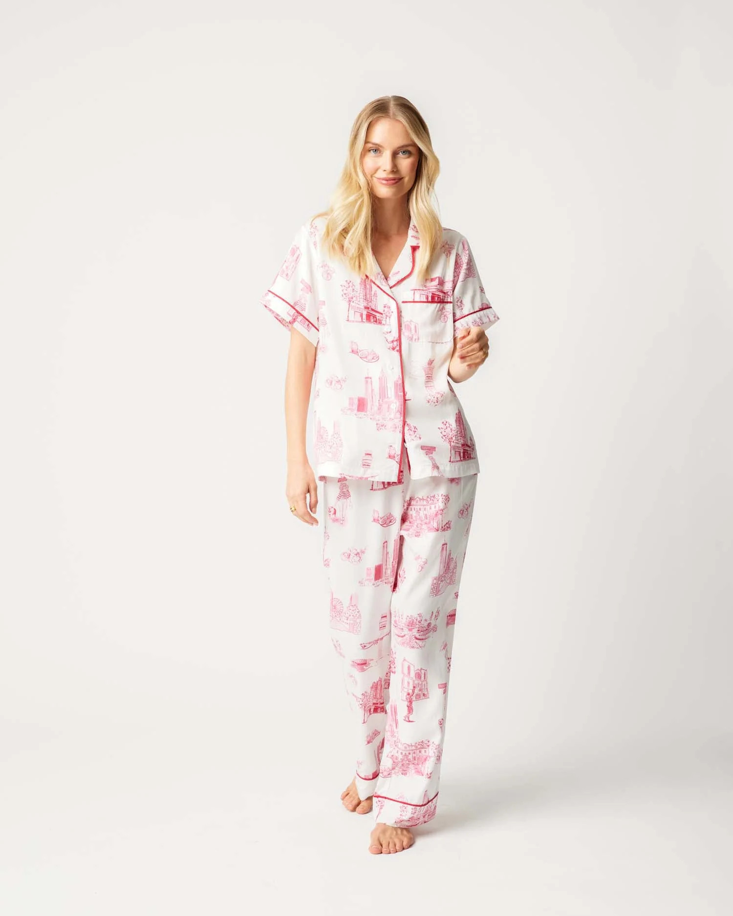Atlanta Toile Pajama Pants Set | Katie Kime Inc