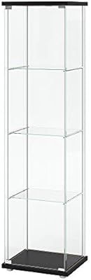 IKEA Glass-Door Cabinet, Black-Brown | Amazon (US)