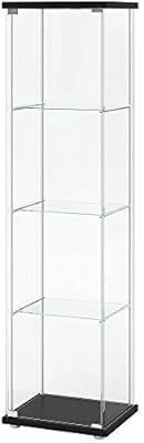 IKEA Glass-Door Cabinet, Black-Brown | Amazon (US)