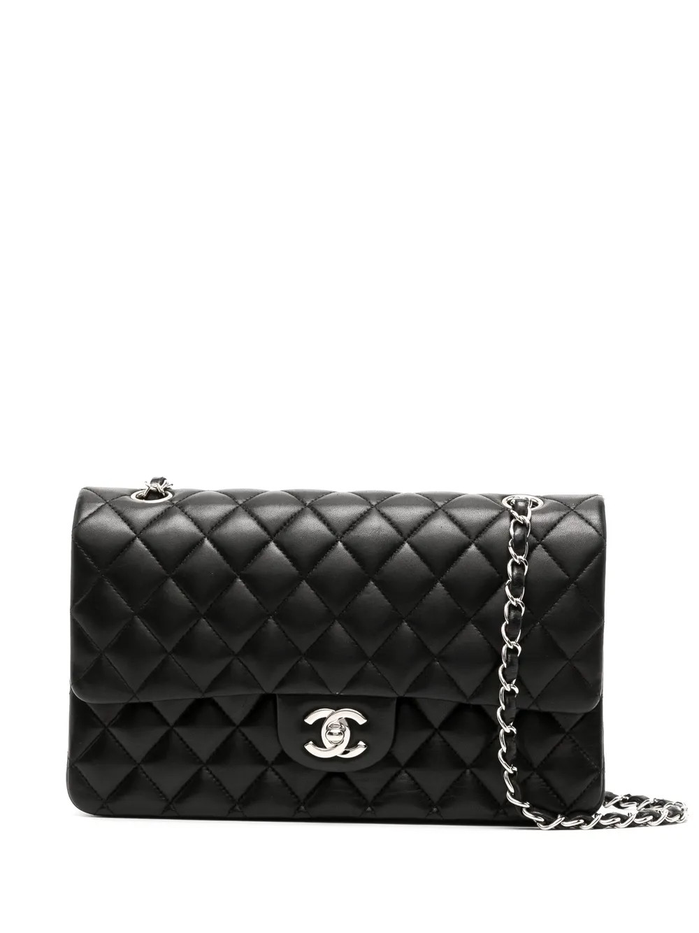 CHANEL Pre-Owned 2006 Mittelgroße Schultertasche Mit Double Flap | Schwarz | FARFETCH DE | Farfetch Global