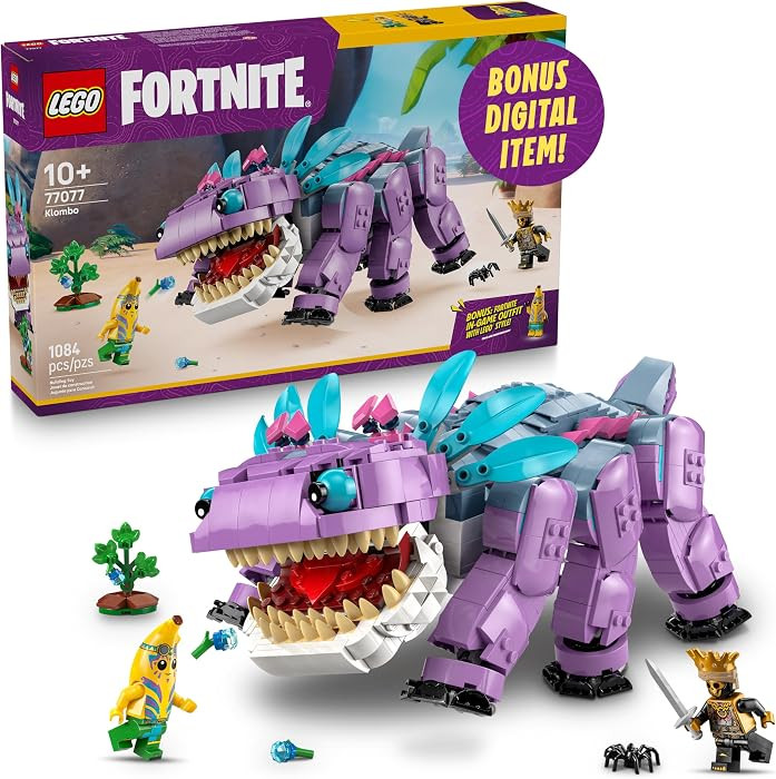 LEGO Fortnite Klombo Kids Toy - Fortnite Action Figure with Peely and Oro Minifigures - Pretend P... | Amazon (US)